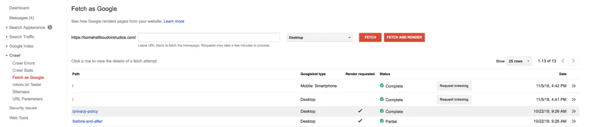 seo for photographers fetch as google