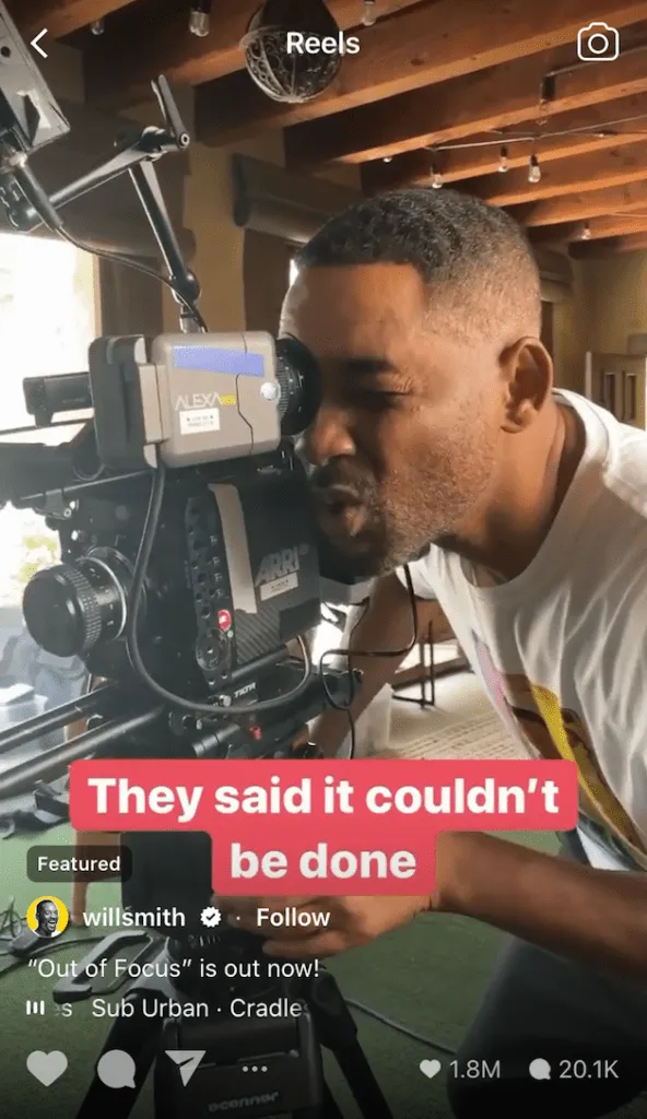 Instagram Reel Willsmith Featured Out Of Focus 592x1024