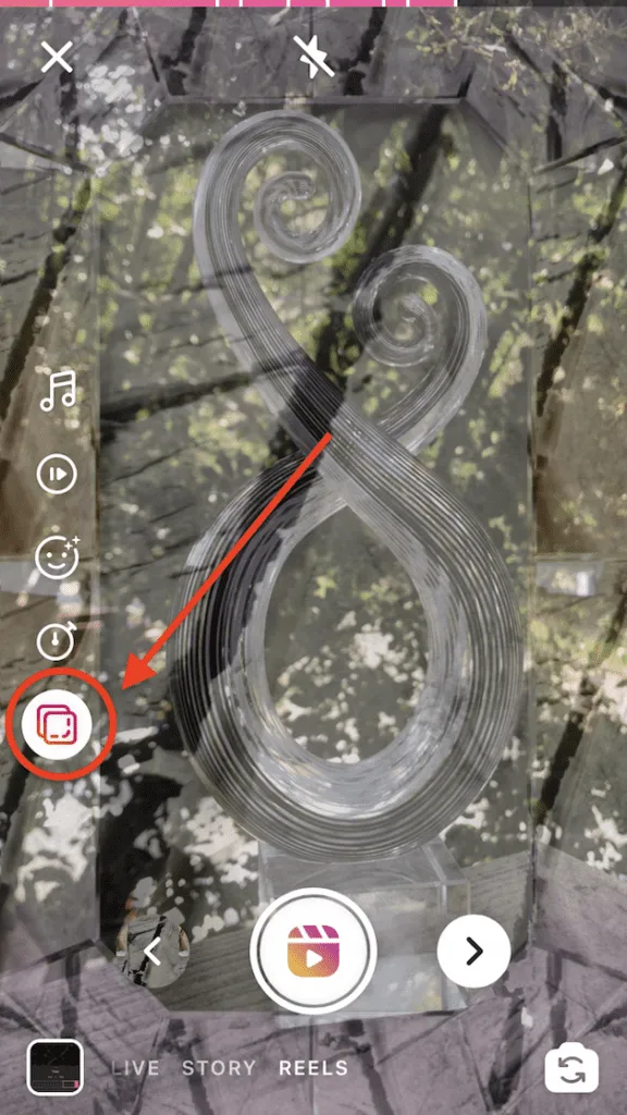 Instagram Camera Reels Align Arrow 576x1024