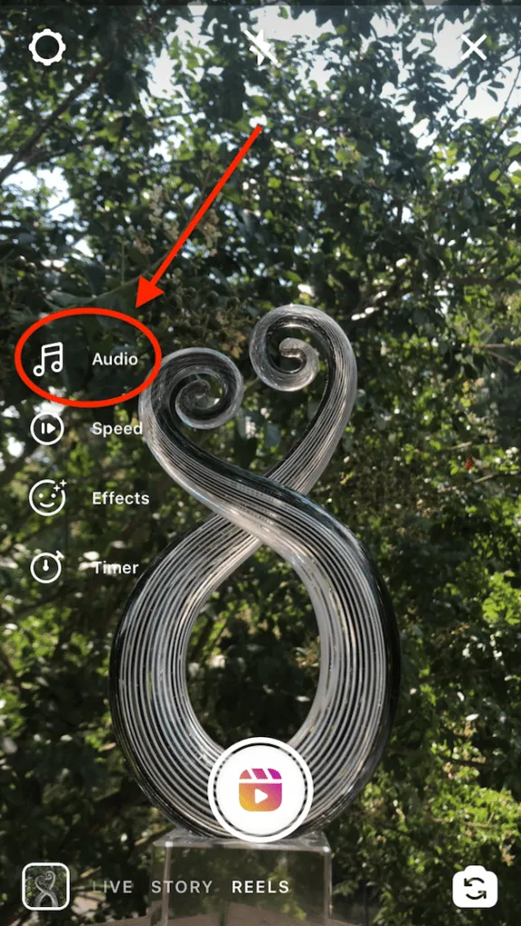 Instagram Camera Reels Audio Arrow 576x1024