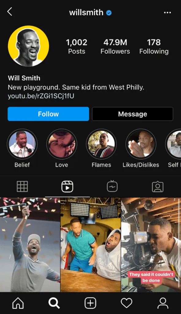 Instagram Willsmith Profile 591x1024