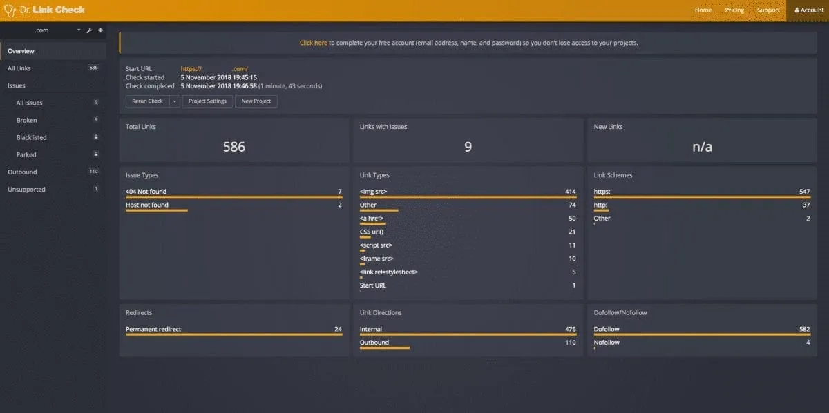 seo for photographers link check