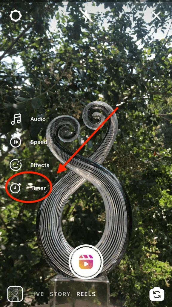 Instagram Camera Reels Timer Arrow 576x1024