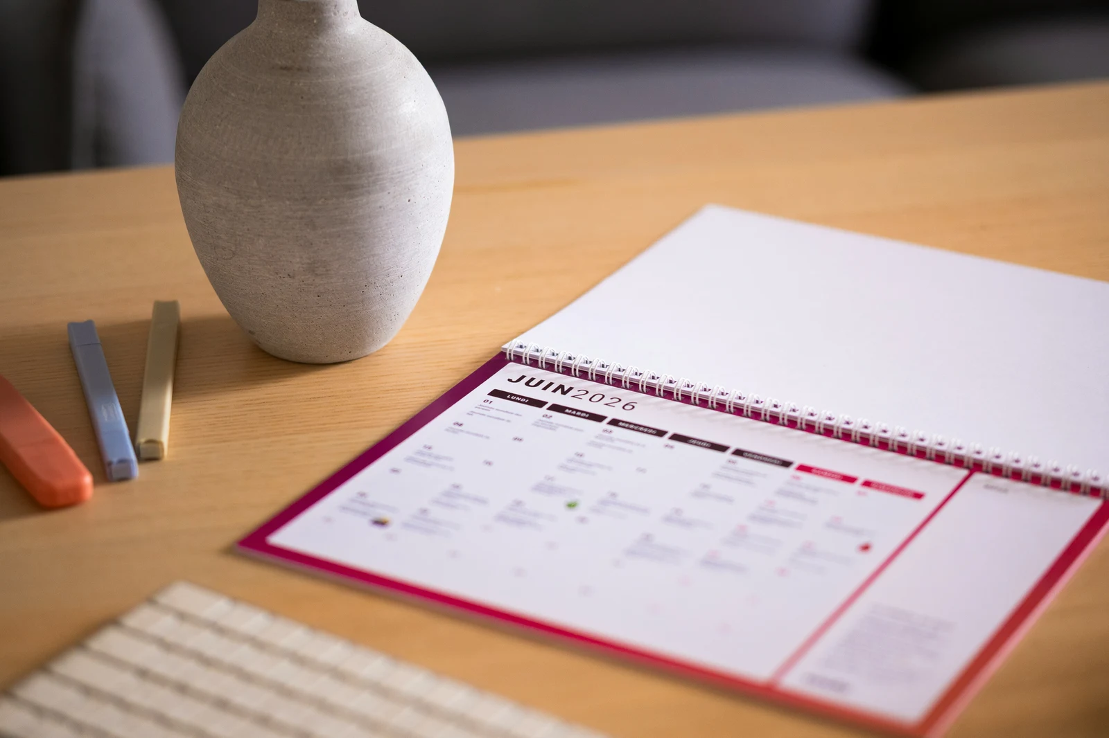 Photographer planning content calendar and marketing schedule