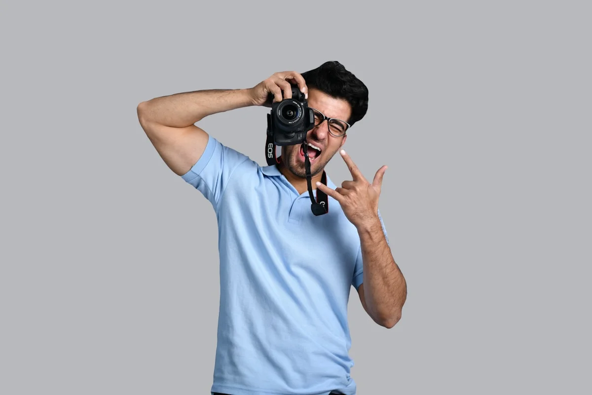 Photographer handling client inquiry calls for their portrait studio