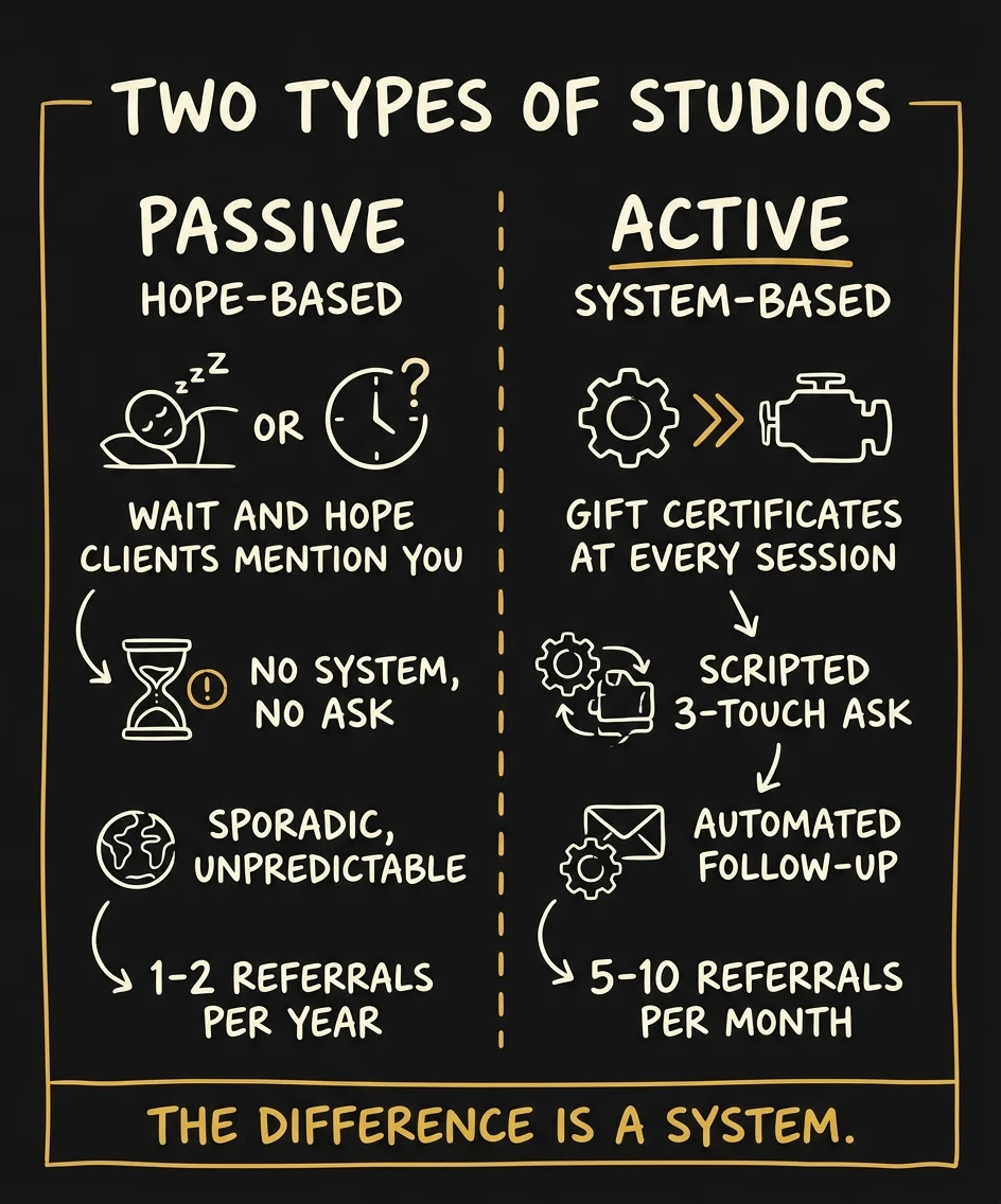 Passive vs Active referral system comparison for photographers
