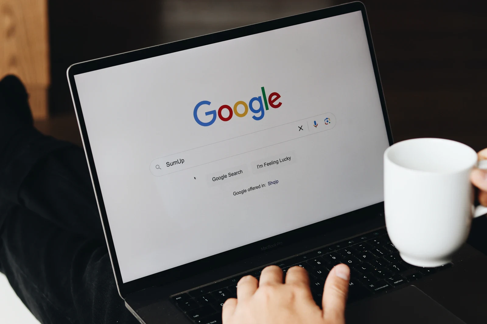 SEO for photographers — laptop showing Google search results