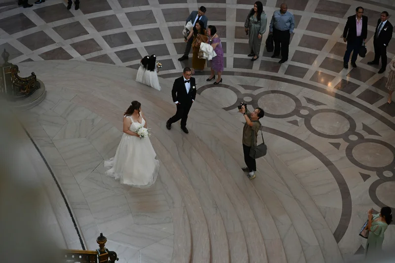 Wedding photographer capturing ceremony moments